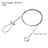sourcing map Picture Hanging Wire Kit, 2Set 1M Adjustable Hanger