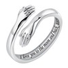 LOVECOM Christmas Day Gifts, Hug Ring,925 Sterling Silver Hug Rings