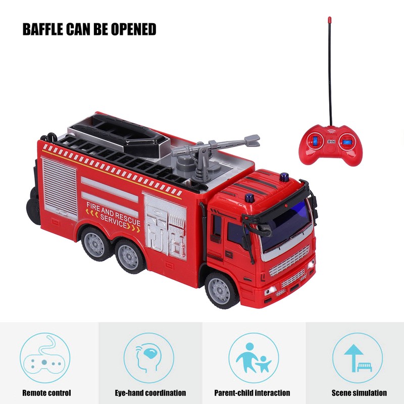 1:30 Fire Fighting Truck Model Remote Control Light Sound Simulation