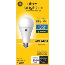 G E Lighting 272394 23W A21 SW Ultra Bright LED Light Bulb