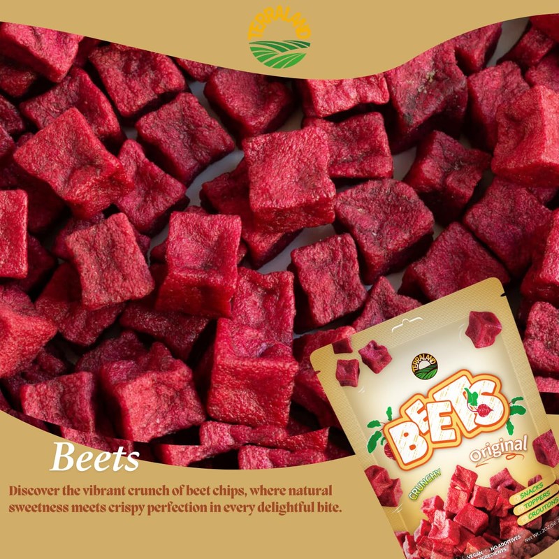 Terraland Beets Crispy Cubes-Original, Crispy & Crunch, Vegan, Idea for
