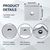 2pcs Square Shower Arm Cover Plate, Stainless Steel Shower Arm