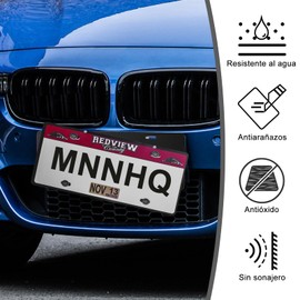 Marco de Matrícula, 2 Pack Porta Placas de Silicona para Auto, Soportes para Matrícula Universal con Orificio de Drenaje, para Resistente al óxido, a los Golpes y a la Intemperie, Fácil Instalación