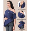 Post Shoulder Surgery Recovery Shirt with Magnetic Buttons for Women