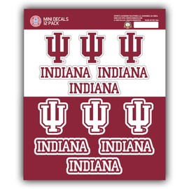 Fanmats 61164: Indiana Hooisers 12 Count Mini Decal Sticker Pack