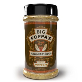 Big Poppa’s Jallelujah Jalapeno Bacon Seasoning - Gluten-Free Sweet & Spicy Seasoning – Versatile Maple Bacon Rub for Beef, Chicken & Pork (14 Oz)