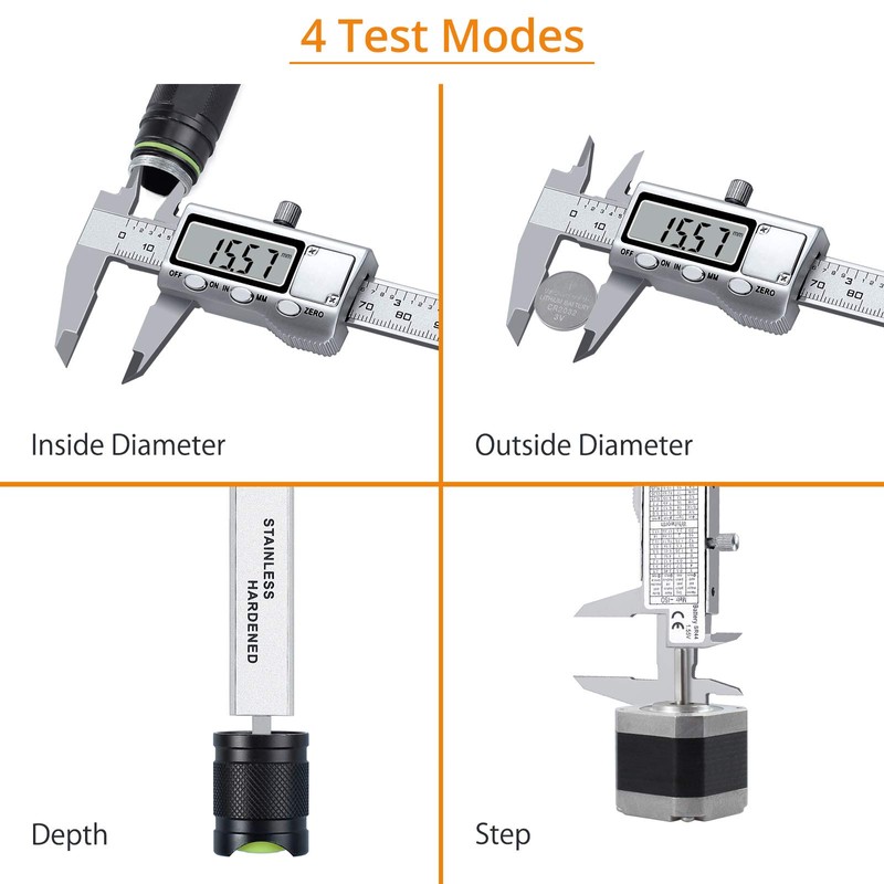 Neoteck Digital Vernier Caliper 100mm/4 Inch Stainless Steel Electronic Caliper