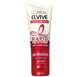L'Oreal Paris Elvive Color Vibrancy Rapid Reviver Deep Conditioner, Repairs Damaged Color-Treated Hair, No Leave-In Time, with Damage Repairing Serum and Antioxidants, 6 oz.