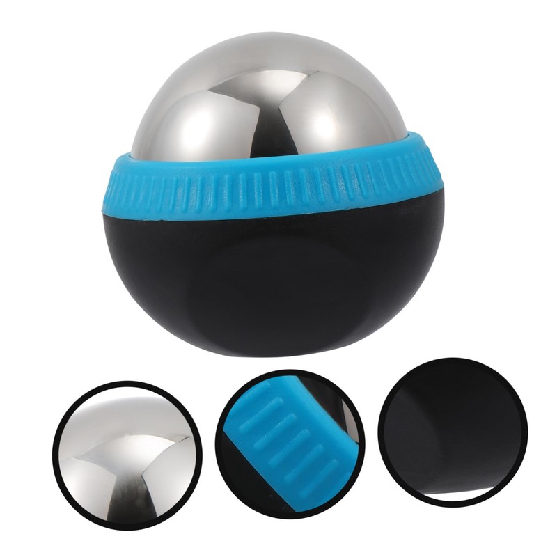 OATIPHO Stainless Steel Massage Ball with Storage Bag Handheld Muscle