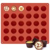 Puyeipt Mini Peanut Butter Cup Mold, Bite Size Silicone Chocolate