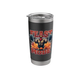 Feast Thanksgiving Mode Weightlifting Turkey Day Stainless Steel Insulated Tumbler