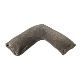 Fleece V Pillowcase Cover Only Teddy Bear Sherpa Fleece Super Soft Non-Allergenic Orthopaedic (Charcoal Grey, V Pillowcase Only)
