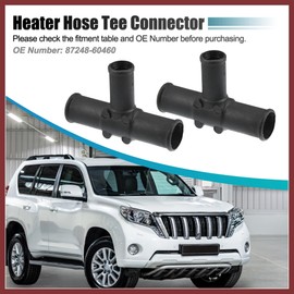HEROFFIX 2 Pcs Heater Hose Tee Connector for Toyota Land Cruiser 1992-2007 for Toyota Sequoia 2001-2007 for Toyota Sienna 2004-2007 HVAC Heater Hose Tee 87248-60460 Replace Parts
