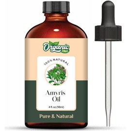Organic Zing Amyris (Amyris Balsamifera) Oil | Pure & Natural Essential Oil for Skincare, Massage, Aroma & Diffusers - 118ml/3.99fl oz