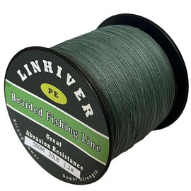LinHiver Braided Fishing Line, Strong Power, Great Abrasion Resistance, Thin Diameter, No Stretch, Low Memory and High Sensitivity (547Yds, 10LB)