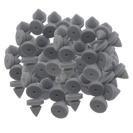 100 Pcs Rubber Door Silencer, Metal Door Anti Collision Silencer Heavy Duty Rubber Hinge Outlet Door Silencer 1/2 Inch Diameter for Metal Frame