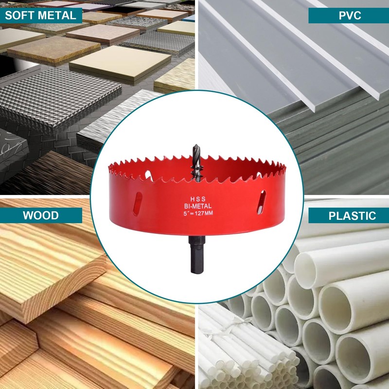 6 Inch / 152mm Hole Saw for Wood, Plastic Board,