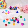 Elecrelive 96pcs Glass European Beads Large Hole Faceted Rondelle Beads