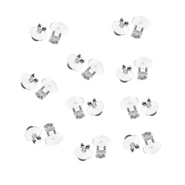 Micro Trader 20 x Stainless Steel Decor Blank Shoe Clips Wedding Brooch Fower Clips Bridal Accessories, Stainless Steel