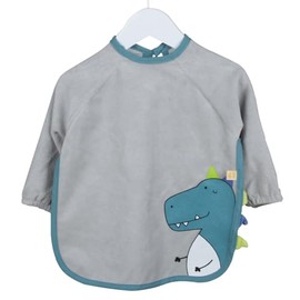 schlummersack Baby Bib Waterproof with Long Sleeves in Various Designs for Boys and Girls from 6-24 Months, dino