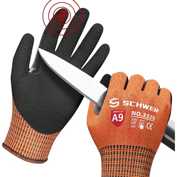 Schwer ProGuard Highest Level Cut Resistant Work Gloves PR3326 for
