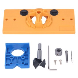 35mm Hinge Hole Saw Jig Drilling Guide Cutter Bit Set Woodworking Punching Boring LocatorYellow