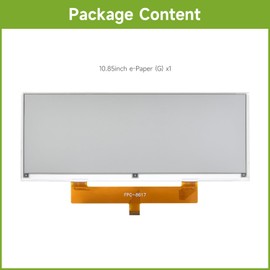 Waveshare 10.85inch e-Paper Display, e-Ink Display, 1360x480, Red/Yellow/Black/White, SPI Interface, E-Paper Only, Without Driver Board