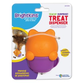 Brightkins Teacup Kitten Treat Dispenser, Treat Dispensing Dog Toy, Interactive Dog Toys for Boredom, Stimulation Brain Game, Dog Presents, Birthday Dog Toy