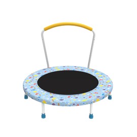 KEIKI 36" Trampoline for Kids, Mini Toddler Trampolines Indoor with Handle, No-Gap Safe Design for Boys Girls Ages 1-6, Indoor and Outdoor, Light Blue