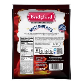 Bridgford Sweet Baby Ray’s Beef Jerky Original 3.25 oz Pack of 6 - Healthy Beef Jerky for Your Dietary Preferences - Ready To Eat High Protein Beef Jerky for On the Go Snacking and Busy Lifestyles