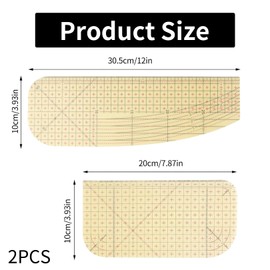 Set of 2 Ironing Rulers, Heat-Resistant, Dressmaking Hot Ironing Ruler, Universal Hot Ironing Ruler, Tailoring Ruler, Hot Ruler, Heat Resistant Ruler, Sewing Accessories for DIY Iron, Crafts