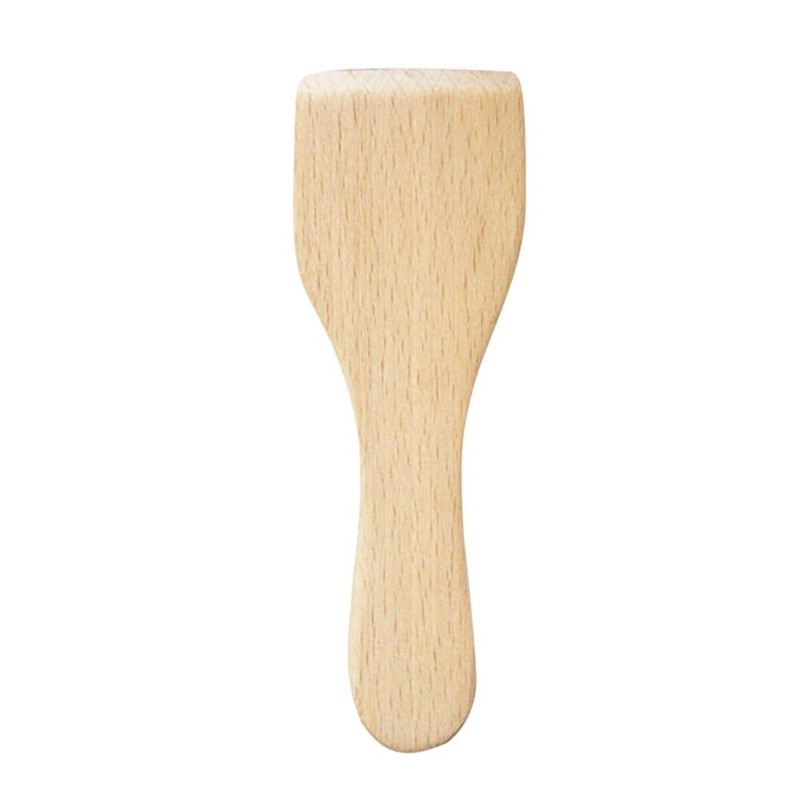 DOITOOL 4pcs Small Beech Butter Spatulas Non- Stick Wooden Turner