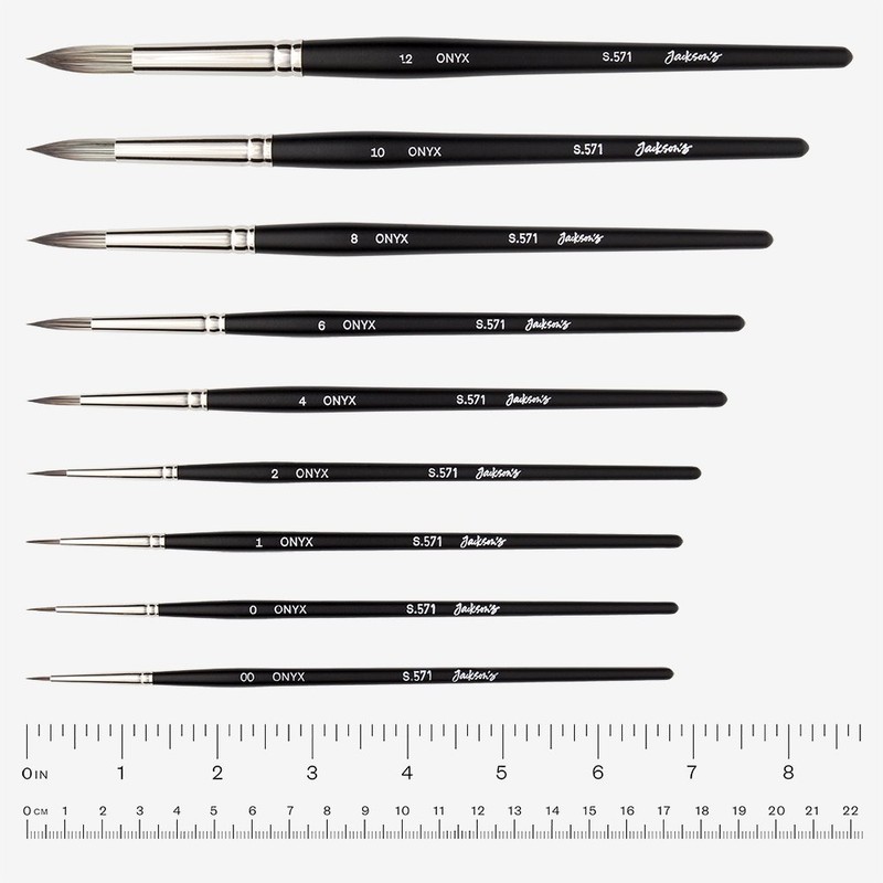 Jackson's : Onyx : Synthetic Brush : Round : Size