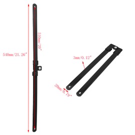 Mewutal 2pcs Folding Step Ladder Hinge Replacement Kit Black Herringbone Ladder Tie Rod Ladder Accessories 21.26" Metal Stepladders Tie Rod Hinges for Home Outdoor (21.26")