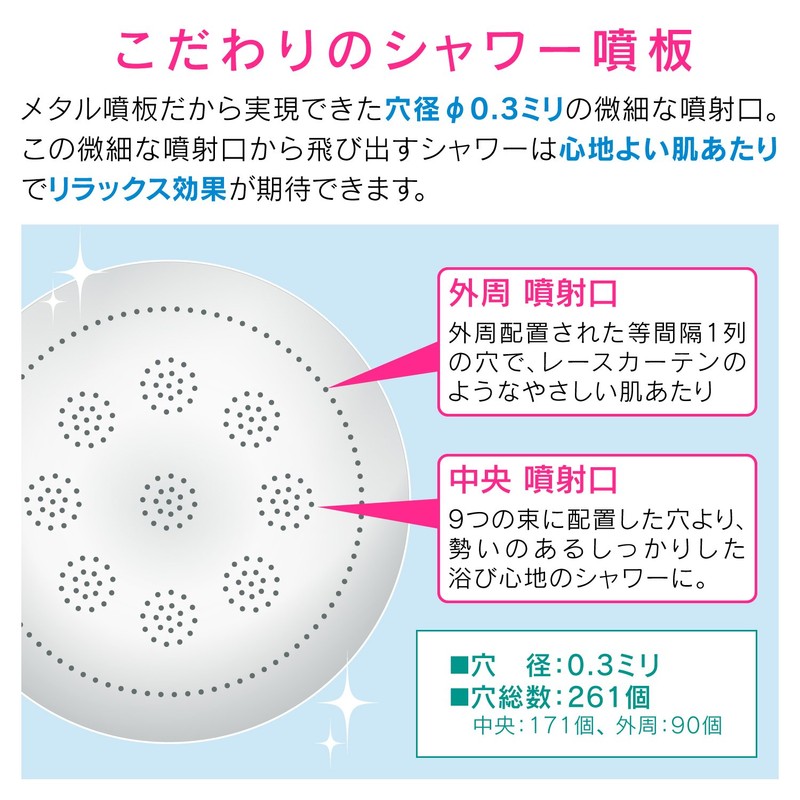 GAONA Koreeyan Shower Head, Water Saving, Ultra Fine (Shower Hole