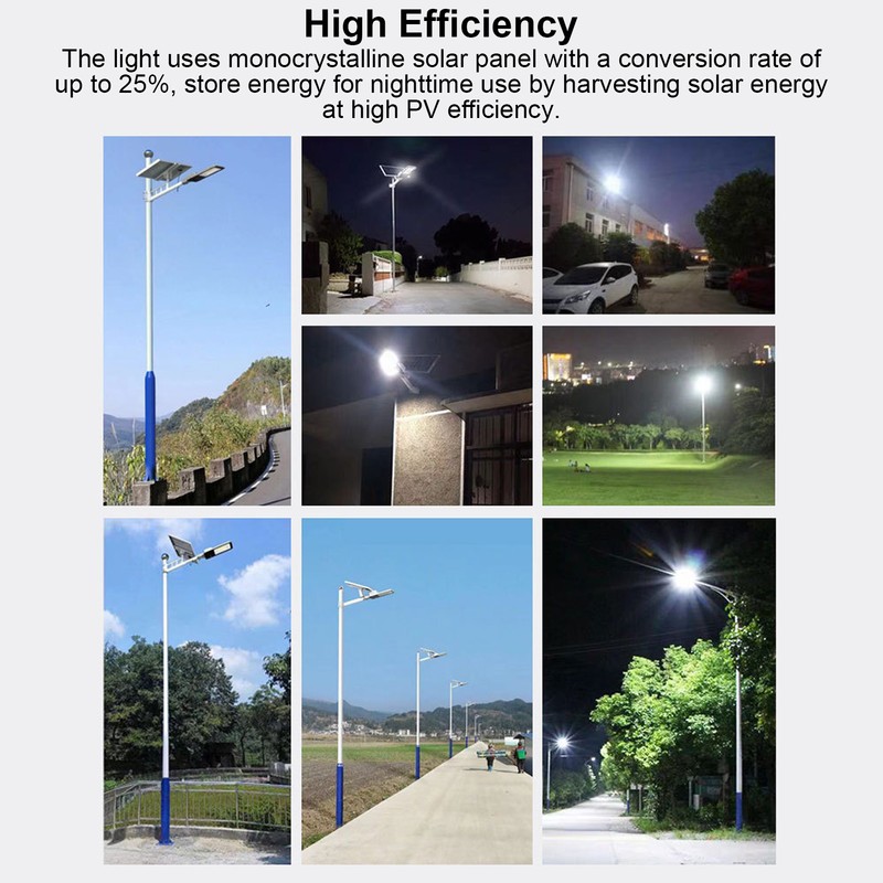 Solar Light Remote Control IP64 Waterproof Wide Coverage White Lighting