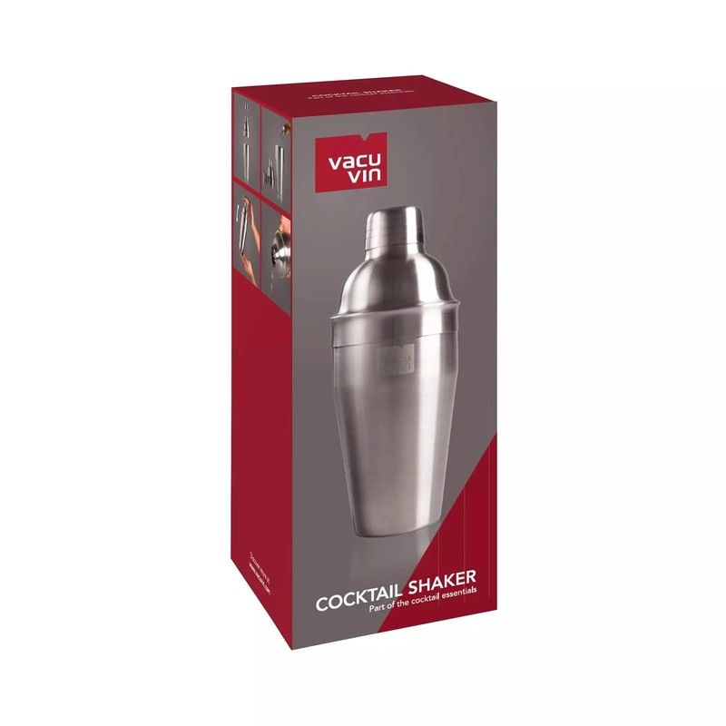 VacuVin Brushed Steel Cocktail Shaker