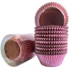 Cokiecan 200-Count Rose Gold Foil Cupcake Liners Standard Size Muffin