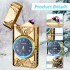 Electric Lighter with Clock YOZWOO USB Rechargeable Lighter with LED