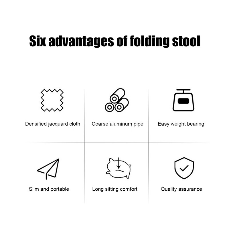 Outdoor Portable Folding Stool Aluminium Alloy Train Painting Camping Folding