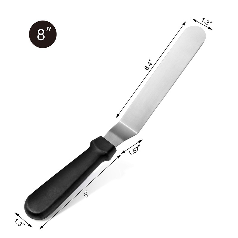 New Star Foodservice 38170 Angled Icing Spatula, 8-Inch Blade, 13-Inch