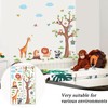 Jungle Animals Tree Wall Decals,Cartoon Animal Safari Giraffe Tiger Monkey
