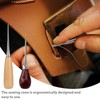 HARY 4Pcs bradawl Tool Gourd Shape Leather Tools Brown Beige