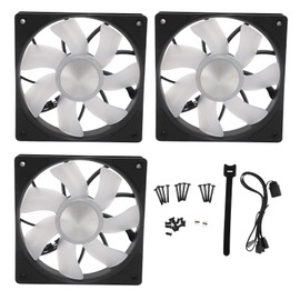 120mm PWM ARGB Case Fan MFDB Dynamic Pressure Bearing PWM Intelligent Temperature Control 2000RPM Triple Cooling Fan Black