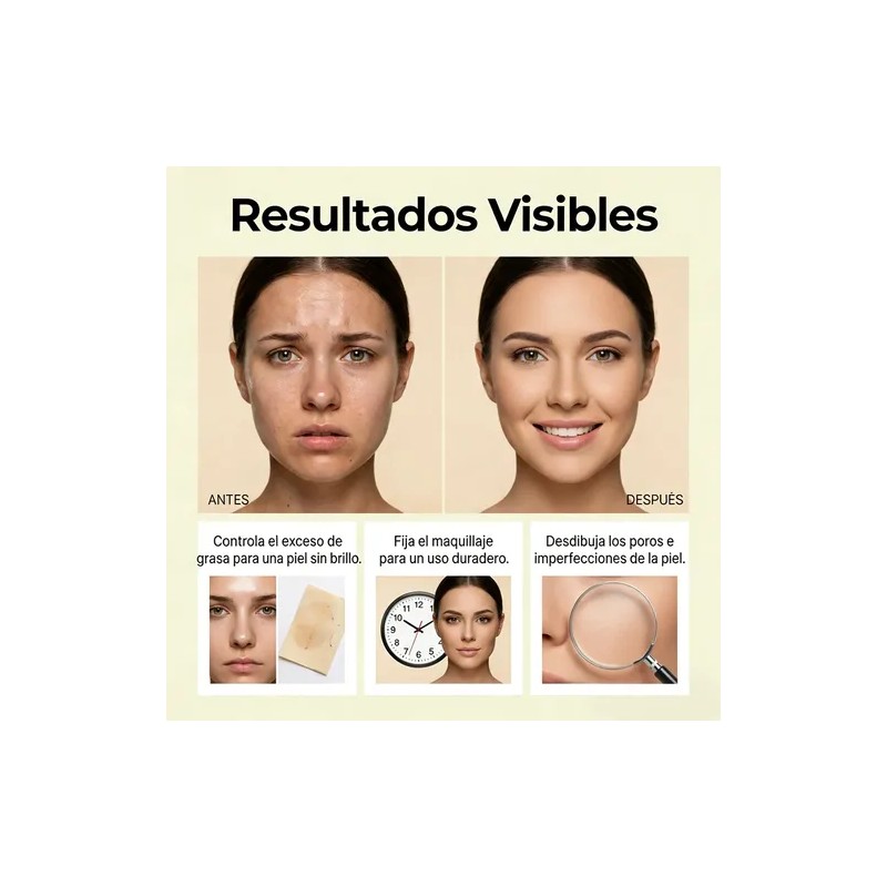 Polvos Fijador Mate 15g Acción Rápida Maquillaje Natural