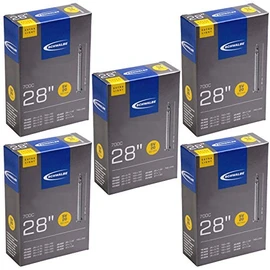 Schwalbe 700 x 18-28c Road Bike Inner Tubes - Presta 80mm Long Valve (Pack of 5)