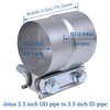 Exhaust Pipe Clamp 4.0 Inch Butt Joint Exhaust Clamp for