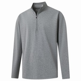 Rouen Mens Quarter Zip Pullover Performance Heather Casual Golf Long Sleeve Half Zip Pullover Sweatshirts for Men