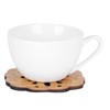 6PCS Bamboo Coaster Teacup Mat AntiScald Heat Insulation Pad Tea