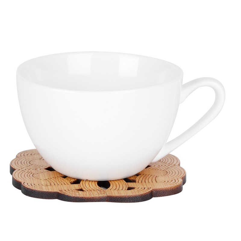 6PCS Bamboo Coaster Teacup Mat AntiScald Heat Insulation Pad Tea
